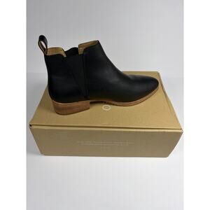 New Nisolo Women’s Eva Everyday Chelsea Black Leather Ankle Boots Booties 10